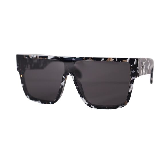 Off-White SYRACUSE Shield Sunglasses - Havana Black / Dark Grey - NWT - Picture 2 of 9
